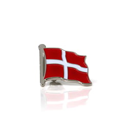 Épingle argentée Danemark 2,5x2,5cm