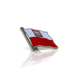 Épingle Pologne Argent 2,5x2,5cm
