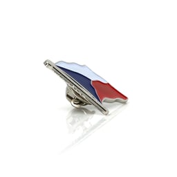 Pin République Tchèque Argent 2,5x2,5cm