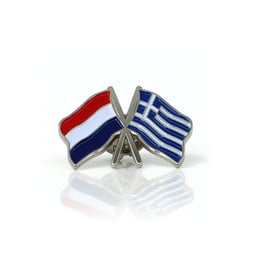 Pin Pays-Bas Grèce Argent 3x2,2 cm