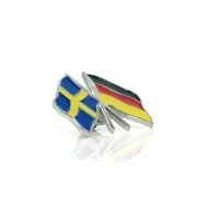 Épingle argentée Suède Allemagne 3x2,2 cm