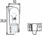 10 pièces - HELLA - AMPOULE 24 V - 5 W - W2,1 X 9,5D W5W (T10)