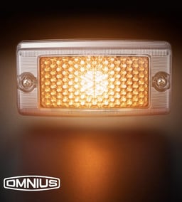 Omnius Old Skool LED Zijmarkering Oranje Helder Glas