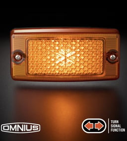 Omnius Old Skool LED Zijmarkering Oranje met Knipperlicht