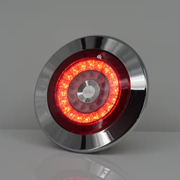 Jokon LED Rückleuchte mit Chromring 3 Funktionen