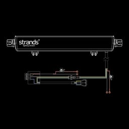 Strands Skylord LED Bar 20'' Wit Oranje