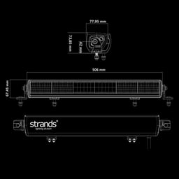 Strands Skylord LED Bar 20'' Wit Oranje