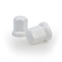 Beam Plastic Wielmoerdoppen Hoog Wit 32mm - 20 Stuks