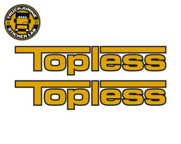 Topless – autocollant bicolore