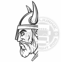 Viking Head - autocollant vitre