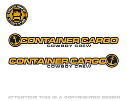 Cowboy de la cargaison de conteneurs - Lot d'autocollants bicolores