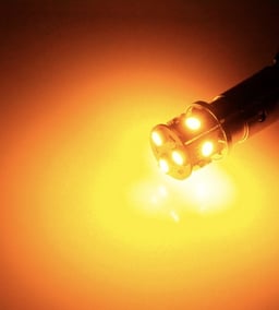 BA15s LED Lamp 10-30V Oranje