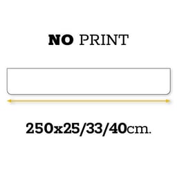 Spatlap 250x25/33/40cm - Wit - Stug/Flexibel - Zonder Print