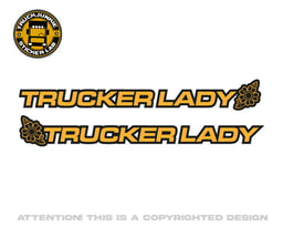 TRUCKER LADY - AUTOCOLLANT BICOLORE