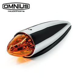 Omnius Torpedo Lampe LED 24 Volts 19 LEDs IP67 Polycarbonate ABS Chromé 380x85x80mm
