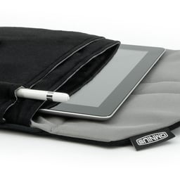 Étui pour tablette Omnius Noir Aspect Alcantara Fermeture à Clip