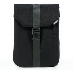 Support pour ordinateur portable Omnius 14 pouces noir aspect Alcantara fermeture à clip