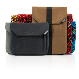 Support pour ordinateur portable Omnius 16 pouces noir aspect Alcantara fermeture à clip