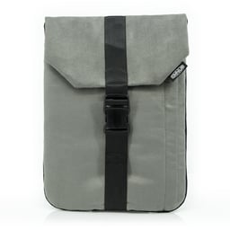 Support pour ordinateur portable Omnius 14 pouces gris aspect Alcantara fermeture à clip