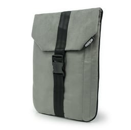 Support pour ordinateur portable Omnius 14 pouces gris aspect Alcantara fermeture à clip