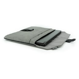 Support pour ordinateur portable Omnius 16 pouces gris aspect Alcantara fermeture à clip