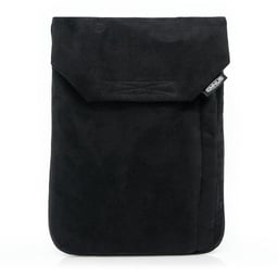 Housse d'ordinateur portable Omnius 14 pouces noir aspect Alcantara fermeture velcro