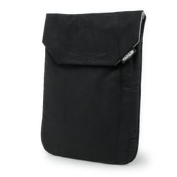 Housse d'ordinateur portable Omnius 14 pouces noir aspect Alcantara fermeture velcro