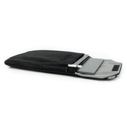 Housse d'ordinateur portable Omnius 14 pouces noir aspect Alcantara fermeture velcro