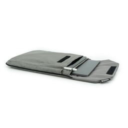 Support pour ordinateur portable Omnius 14 pouces gris aspect Alcantara fermeture Velcro