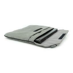 Housse d'ordinateur portable Omnius 16 pouces gris aspect Alcantara fermeture velcro