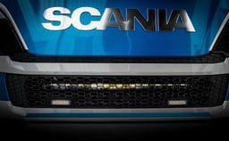 Ledson Avertisseur Lumineux Stroboscopique Scania Nouvelle Génération 2x Clignotants Orange Y Compris Cadres de Montage