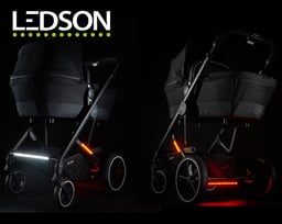 Ensemble d'éclairage pour poussette Ledson complet avec bandes Flexistrips et câble adaptateur USB