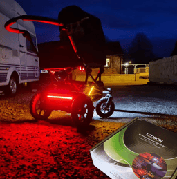 Ensemble d'éclairage pour poussette Ledson complet avec bandes Flexistrips et câble adaptateur USB