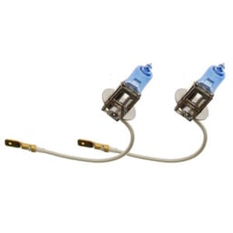 Set di lampade alogene 24V H3 Vetro Bluastro Omologazione E 300 Ore di Durata