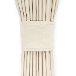 Ensemble basique rideau latéral, bande de fenêtre et rideau 3 arceaux – franges crème et beige