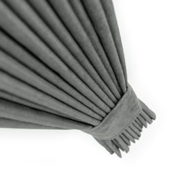 Set di tende Alcantara-Look Set di tende laterali con cinghie di sospensione e fascia per parabrezza con frange 90x225 cm