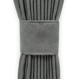 Set di tende Alcantara-Look Set di tende laterali con cinghie di sospensione e fascia per parabrezza con frange 90x225 cm