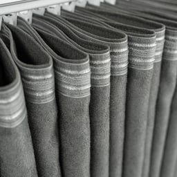 Set di tende Alcantara-Look Set di tende laterali con cinghie di sospensione e fascia per parabrezza con frange 90x225 cm