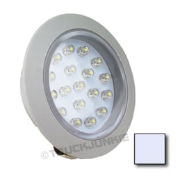 Spot intérieur blanc encastré 24V Ø 55,7mm 18 LED non-dimmable