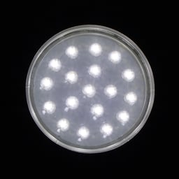 Spot intérieur blanc encastré 24V Ø 55,7mm 18 LED non-dimmable