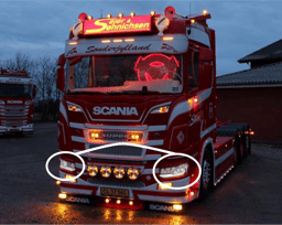 Feu de position supplémentaire 24V pour Scania +2016 avec phares à LED