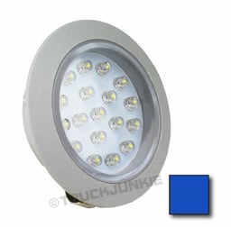 Blauwe LED Inbouwlamp 24V 18LEDs Truckverlichting