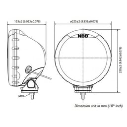 Lampe LED Ledson Xtreme Focus avec projecteur NBB Alpha 225 9-32V 6000K 2250 Lumen