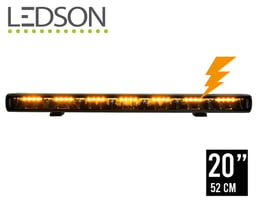 Barre LED Ledson Phoenix+ 20" Multifonctionnelle Avec Fonction Stroboscopique Orange Et Feux de Position Blanc Xénon Ou Orange