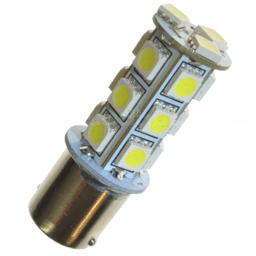 Illuminazione a LED Camion 24V Xenon Look P21W BA15s 13 Diodi 15W 320 Gradi