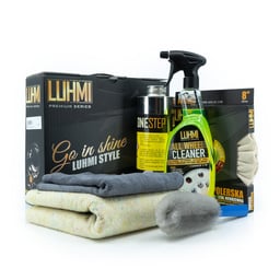 LUHMI Ensemble pour l'entretien des roues avec kit de polissage en 1 étape, nettoyant pour roues et brosse pour jantes