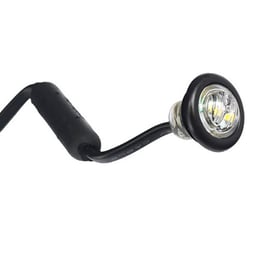 Lampe latérale ronde en verre transparent lumière rouge diamètre 28 mm