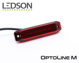 Ledson Optoline M Feu de Position Marqueur Latéral 6 LEDs Lumière à Fibre Optique IP67 9-32V ECE R148 100x24x12mm Câble 2m