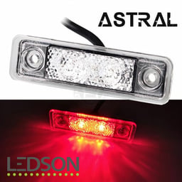 Ledson Luce di Posizione Laterale Astral LED IP67 12V/24V 3m Cavo Inossidabile Impermeabile