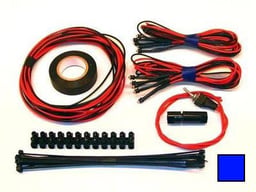 Kit de démarrage LED bleues étanches pour usage extérieur 10 pièces